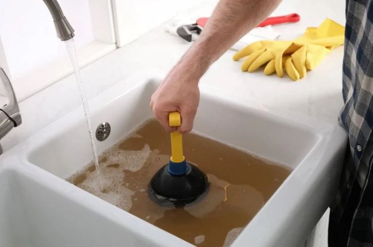 Clogged Kitchen Sink